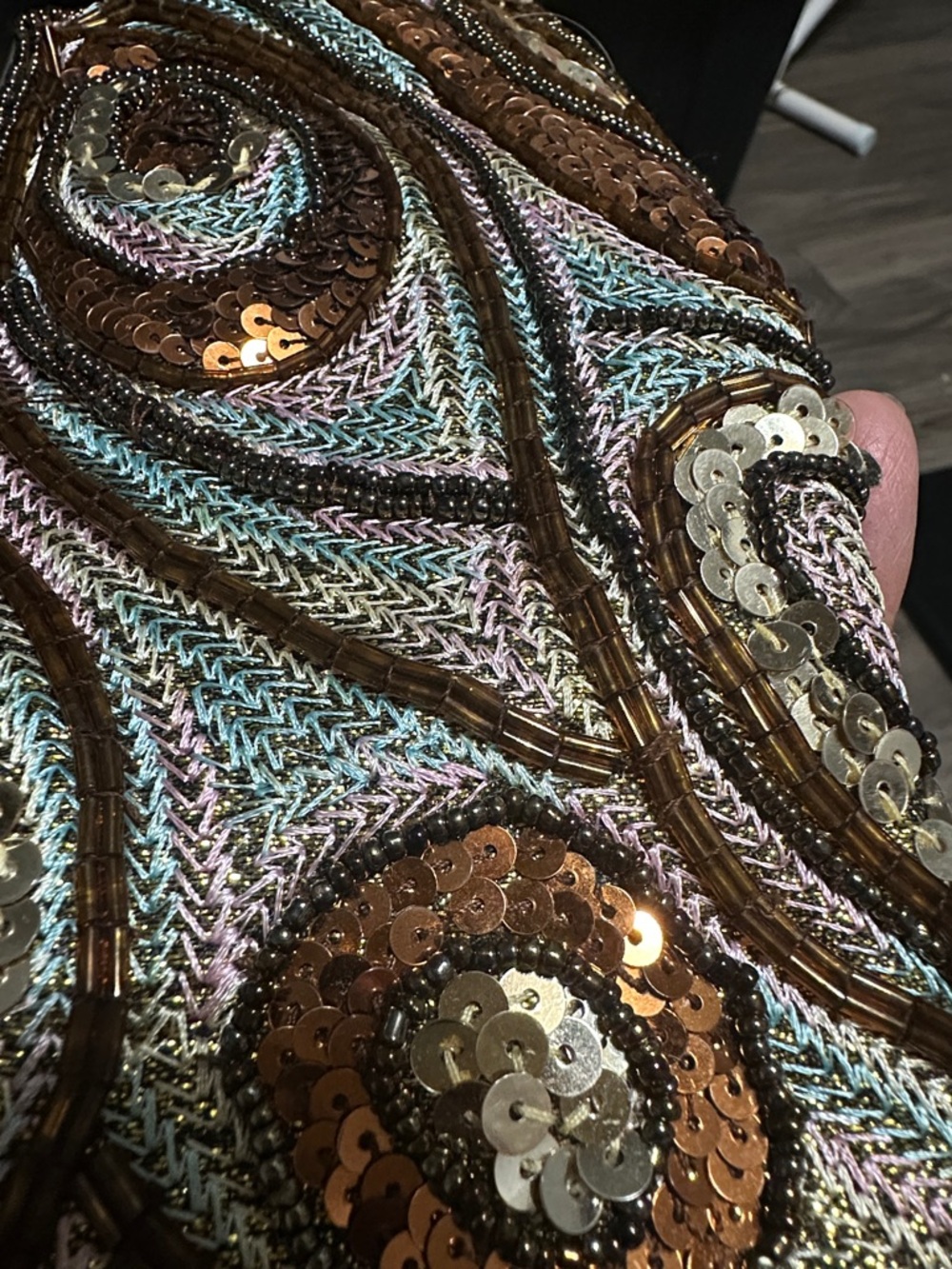 Statement Beaded Handbag ✨ Unique Vintage-Inspired Clutch. - Picture 5 of 9